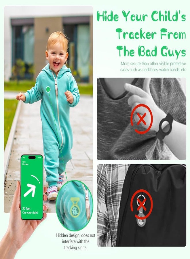 ZORBES® Waterproof AirTag Holder Cartoon Dino Yellow Brooch Pin AirTag Holder Silicone Waterproof Anti-Lost Brooch Pin for Kids,Luggage,Bag Backpack - Image 3